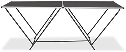 Tapetbord, hopfällbart MDF-och aluminium med måtten 200 × 60 × 78 cm, vikbart och utrymmesbesparande, stabil ram, lämpligt som sidobord, trädgårdsbord, campingbord, balkongbord