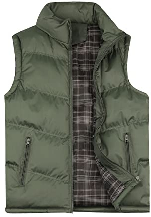 YOUTHUP Chalecos Exteriores para Hombre Gilet de Invierno Cálido Chaqueta Sin Mangas Acolchada