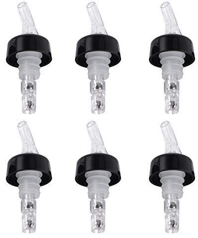 6 PCS Bec Verseur pour Bouteille 30 ML 3 cl Becs à Liqueur Measure Verseur à liqueur en Plastique Portionneur Universel pour Bar Clubs Pourer Transparent