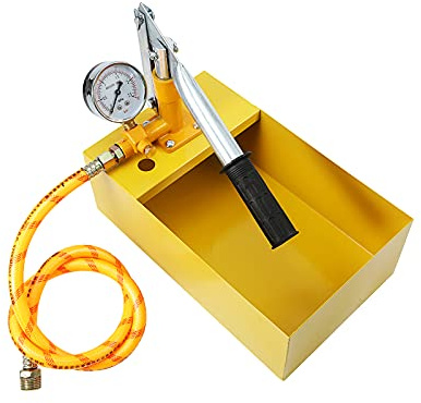 Dyna-Living Test Pump for Water Pipe Line Installation - Heating System Water Leakage Pressure Tester (Yellow)