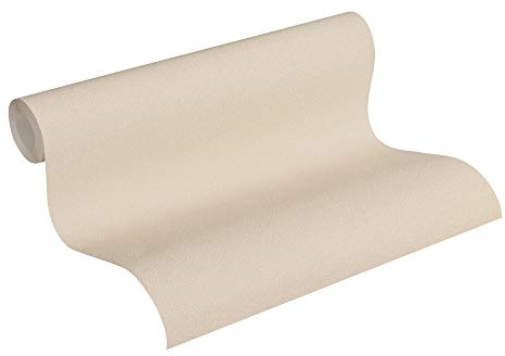 A.S. Création Livingwalls Vliestapete Diamonds Tapete Uni 10,05 m x 0,53 m beige creme metallic Made in Germany 372724 37272-4