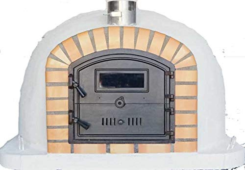Holzbefeuerter Pizzaofen, Lisboa AL100 inkl. Kaminrohr und Regenhut