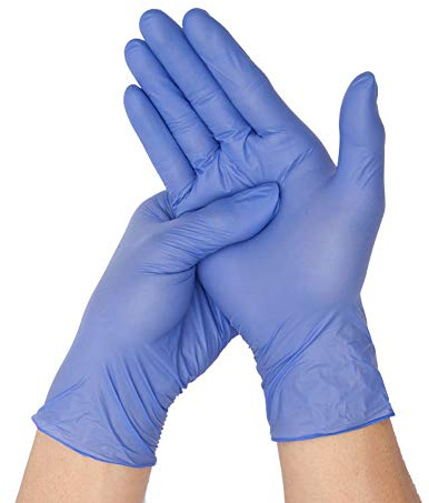 100PCS Disposable Vinyl Gloves, Latex Free, Powder Free, Non-Sterile, Healthcare, Food Handling Use (Large, Blue)
