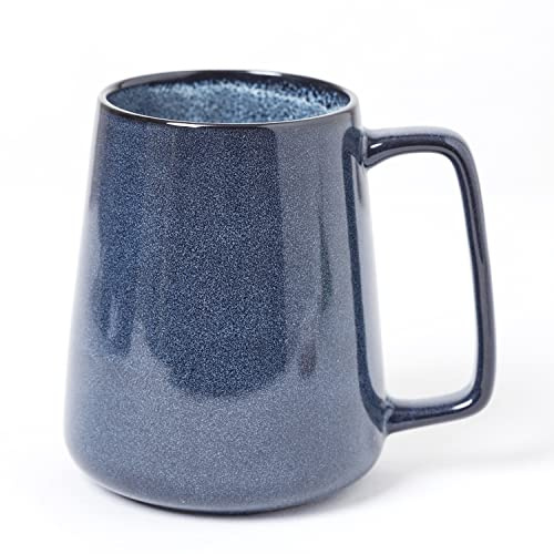 Large Ceramics Coffee Mugs,24 OZ,Large Handle Design,Extra Large Tea and Coffee Cup for Office and Home，Microwave And Dishwasher Safe(Color:24 oz blue)