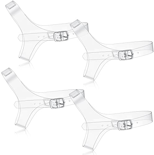 Xinnun 2 Pares Correas de Zapatos Invisibles Transparentes Banda de Tobillo Tacón Alto Cinturones de Zapatos Desmontables de Mujer Accesorios de Cordones Antisueltos para Sujetar Tacones Altos