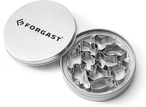 Forgast 10x Edelstahl Ausstechformen | Tiere | Brotausstechformen für Kinder | Ausstecher | Ausstechform | Keksausstecher | Plätzchenausstecher | Keksschneider | für Kekse, Marzipan, Plätzchen