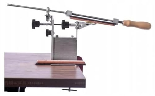 ZAXER Messerschärfer - Manueller Messerschärfer - Mit einstellbarem Schleifwinkel - Set von Schleifsteinen im Paket - Schneller Wechsel der Schleifscheiben - 3 Schärfungsstufen - Ergonomisches Design