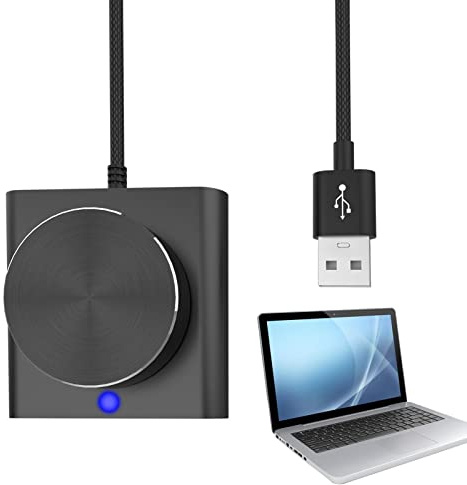 Contrôleur multimédia,Bouton de contrôle du volume USB | Bouton de télécommande de Volume Audio de haut-parleur d'ordinateur PC, prise en charge du bouton de sourdine externe Win7 8 10 XP Vista Zankie