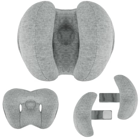 Baby 2 in 1Car Seat Travel Neck Pillow Infant Head Neck Support Cushion Pad Adjustable Toddler Car Pushchair Stroller Sleeping Pillow Soft Head Neck Protector Pillow