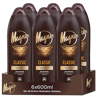 Magno - Gel de Ducha Classic - pack de 6 de 600 ml (3.600 ml) - Cremoso y agradable - Su fragancia no te dejará indiferente