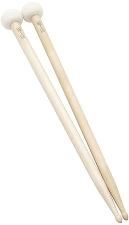 BYUTFA 1 Paar doppelseitige Drumsticks, Drumsticks mit weichem Filz-Schlägelkopf, Marching-Snare-Drum-Sticks für Schlaginstrumente