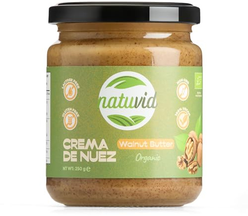 Crema di Noci Natuvid | SENZA GLUTINE | 100% Naturale | Fonte Naturale di Omega-3 | Senza Zuccheri Aggiunti | Ideale Pesto, Dolci & Keto | Vegana