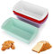 4 Piezas Molde de Pan de Silicona, Molde Bizcocho Rectangular Antiadherente, Moldes Reposteria Silicona de 19 x 9,5 x 5,5 cm, Apertura Rápida para Horno y Freidora de Aire