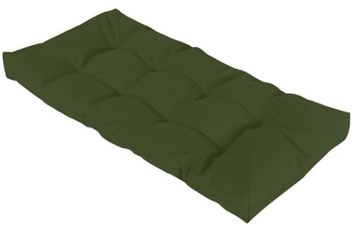 JORTUIO Cojín para Banco de Exterior 2/3 /4 plazas, 8-10cm Cojines para Columpio Impermeable Antideslizante Jardín Muebles Cojín Rectangular para Patio Ventana(Verde Oscuro,120x60cm)