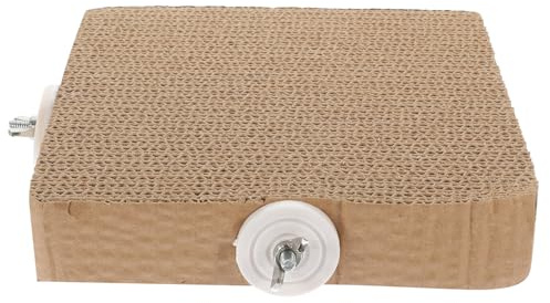 MOTHNUR Parrot Perch Stand Bird Exercise Cardboard Platform for Chewing and Claw Scratching – Simple Design Habitat Toy for Parrot Cage Use