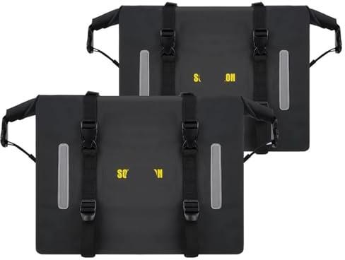 JIOEWS Motorrad Satteltasche Universal Seitentasche Reise Reiten Gepäck Seesack Dry Bag Pannier Heckträgertasche