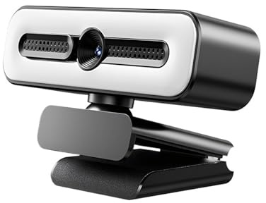 JOJIDE Full HD 4K 2K 1080P PC portatile for computer PC Web Cam con microfono con webcam luminosa Messa a fuoco automatica Streaming live Webcam flessibile(Q19-4K)