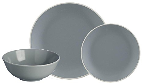 Mason Cash 2001.897 Collection Fine Stoneware Grey Dinner Set, Ceramic, 29 x 29 x 22 cm