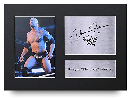 HWC Trading Dwayne Johnson A4 Ungerahmt Signiert Gedruckt Autogramme Bild Druck-Fotoanzeige Geschenk Für The Rock Filmfans