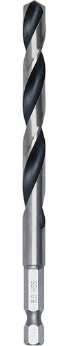 Bosch 1x Metal HSS Twist Drill Bit with Hex Shank | for Steel, Non-ferrous metals, Ø 8,00 mm, Professional Accessory Drill Drivers
