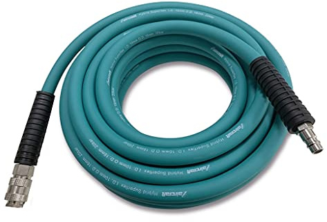AIRCRAFT Druckluftschlauch Hybrid SuperFlex 10x16 mm, 20 m (Schlauch mit Knickschutz, Schnellkupplung und Stecktülle) 2105320