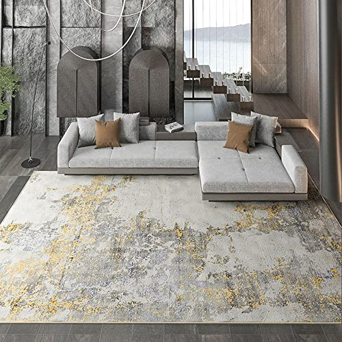 Zswpyq Vintage Teppich für Wohnzimmer und Schlafzimmer, Wohnzimmerteppich mit Muster Orientalisch - Kurzflor - Bettvorleger für Schlafzimmer, aus weicher Wolle,B,140 x 200 cm