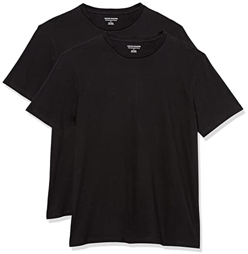 Amazon Essentials mäns Slim-Fit kortärmad T-shirt med rund hals, 2-pack, svart, XX-Large