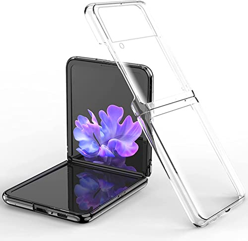 Fodral till Samsung Galaxy Z Flip 3 fodral [Slim Fit] hårt transparent PC-fodral, [anti-gul] stötsäkert stötsäkert telefonfodral för Samsung Galaxy Z Flip3 5G 2021 – kristallklart