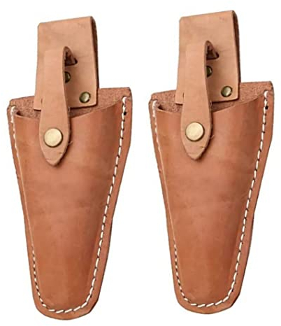 Ouken Lederscheide Werkzeugholster Gartenschere Holster Leder Baumschere Scheide Gartenzange Scherenhalter Mit Druckknopf Für Gartenschere Gartenschere Braun 2st