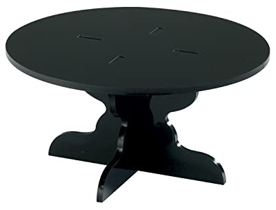 Dekora - Mini Supporto per Torte | Base per Torta di Colore Nero in Plexiglass - 210 x 103 mm