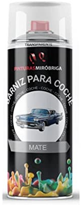 Spray Barniz transparente con acabado Mate para Coches, Spray de 400ml.