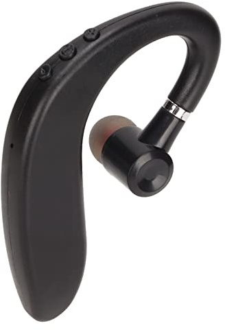 Auricular con Gancho para la Oreja Auricular de Negocios de una Sola Oreja Abs Bluetooth 5.2 Auricular A Prueba de Agua Ultraligero Manos Libres Auricular de Negocios de una Sola
