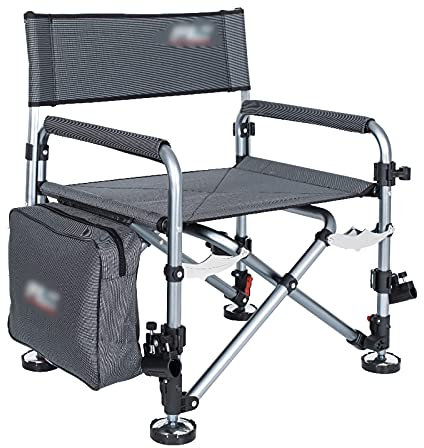 MOOWI Camping Stuhl Camping Faltstuhl Klappgewinne Stuhl mit Aufbewahrungstasche Abschiebbare Beine Hard Arm Angelstuhl Tragbar for Outdoor Beach Travel Anglerstuhl