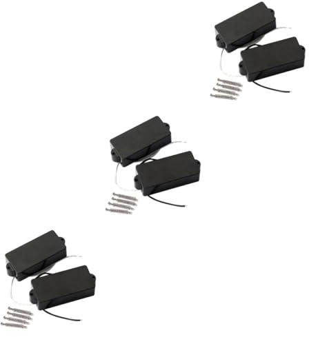 VICASKY 3stücke Gitarre Pickup Bass Geschlossener Saiten Pickup Schwarz Für Harmonische Klänge Und Verzerrte Töne Perfektes Zubehör Für Bassisten