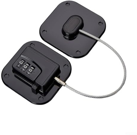 Feegow Refrigerator Lock - Child Safety Lock, Baby Safety for FRENCH Fridge Door Lock Freezer Refrigerator Lock Cabinet Cupboard Lock,Security Window Lock(black)