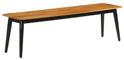 WKIEQACO Bänke, Küchen- und Essbänke, Sitzbank, 160 x 40 x 45 cm, Massivholz, Mango und Eisen