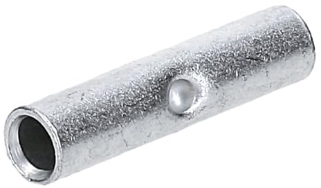 Kalitec 10x Conector de Compresión 4-6 mm² - Manguito de Cobre Estañado | Terminal de cable no aislado con parada central, 22 mm de longitud, diámetro 3,6 mm, para crimpado eléctrico seguro