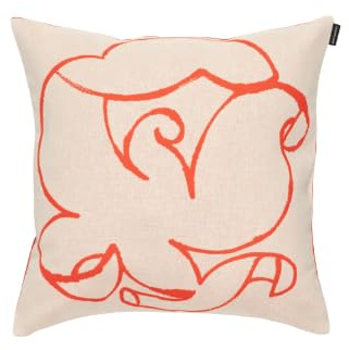 Marimekko Pistilla Cushion Cover 50x50 cm, Off White, Tomato red