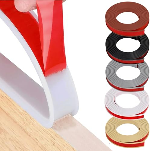 HeiPen TPE U-Form Selbstklebend Möbelkantenband - Weiß, 20mm x 3m | Kantenumleimer Selbstklebend, Flexible Faltbarer Kantenschutz für Schrankkanten, Abschlussleiste, Deckenkanten,Arbeitsplatten