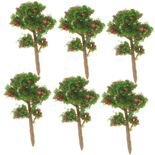 Abaodam Arbre Artificiel Miniature Modèle Pommiers Réalistes 2.76X1.77X1.77 Pouces Décor DIY pour Micro Paysage Intérieur Et Table
