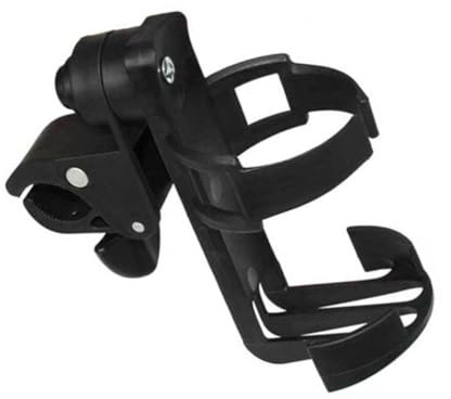 Hohopeti Soporte para Carrito Portavasos Giratorio Organizador de Botellas Desmontable Compatible con Cochecitos y Bicicletas Material Plástico Ligero y Seguro