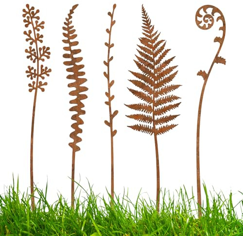 Arte rustica da giardino in ferro – Materiale in ferro battuto lavorato a mano, finitura resistente alle intemperie, scultura decorativa per prato, design artistico di ornamenti per esterni |