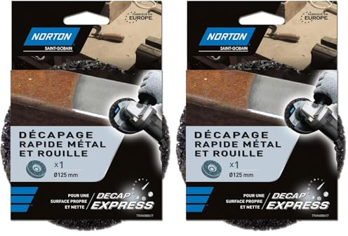 Disque Norton Decap Express Metal et Rouille, diamètre 125 (Lot de 2)
