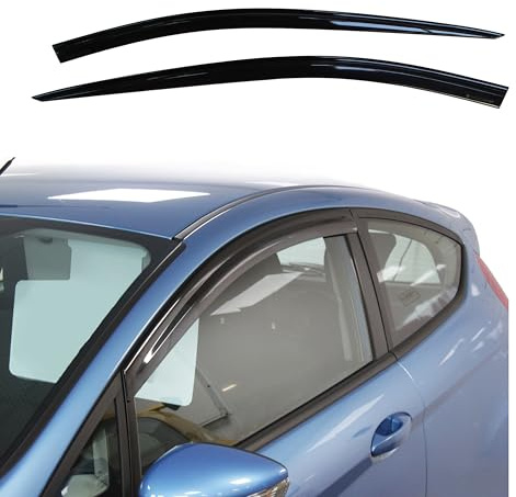 AUTO CLOVER Wind Deflectors Set for Ford Fiesta MK7 2009-2017 3 Door Hatchback or ST
