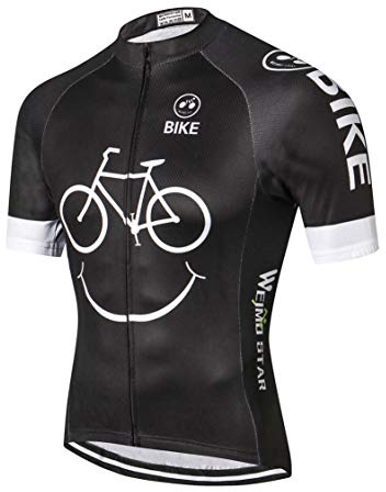 Bike Jersey Men's Cycling Jerseys MTB Jersey Zip Mountain Road Clothing Bicycle top Shirts Summer Pro Team Racing Cycle Jersey for Men White Black Size L
