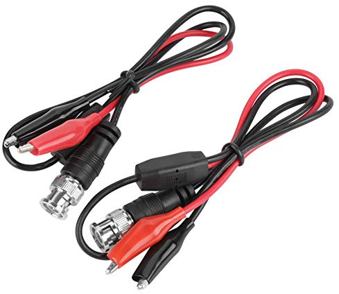 Câble de Sonde de Test d'Oscilloscope, 2Pcs Câble de Sonde de Test d'Oscilloscope BNC Mâle Q9 à Double Pince Crocodile 0.5m pour Connecter Instruments de Test et Détecteurs de Tension