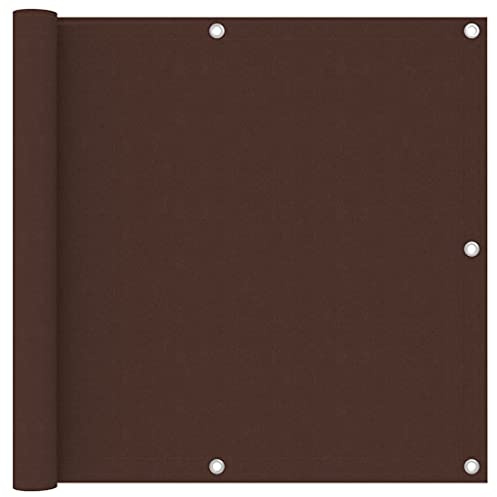 vidaXL Balkon Sichtschutz Bespannung Terrasse Windschutz Sonnenschutz Balkonbespannung Balkonverkleidung Braun 90x600cm Oxford-Gewebe