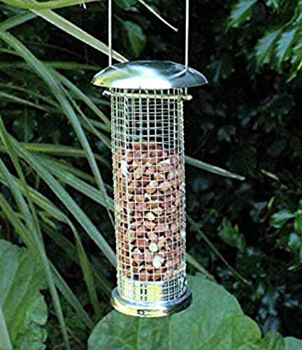 Garden Mile Comedero para pájaros silvestres para nueces, semillas o bolas de grasa, colgar de árboles o estaciones de comida para pájaros en tu jardín al aire libre (comedero de nueces)