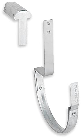 Rinnenhaken-Set 150/100 aus verzinktem Stahl – für Sandwichpaneele (120/140mm, 20mm/75°), inkl. Rinneneisen/Rinnenhaken, Obergurthaltern & Edelstahlschrauben, Dachrinnenzubehör, Zambelli