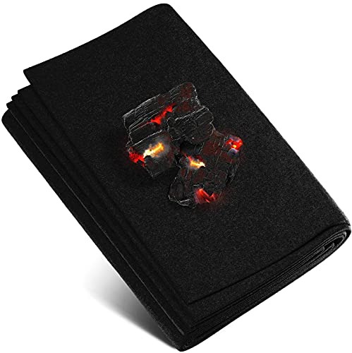 Alfombra ignífuga de 1 x 1 m resistente al calor hasta 982 °C, tela antifuego ideal como protección o soporte de parrilla, alfombra anticalor no inflamable placa refractaria, protección contra